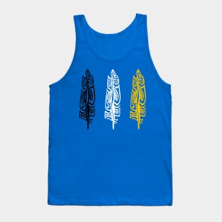 Three Feathers Medicine Wheel Colours Indigenous WAWEZHI CANADA Tank Top